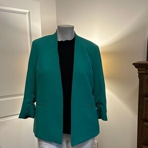 Kasper Women's Teal Open-Front Blazer